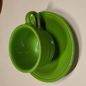 Fiesta Green Cup and Saucer Set